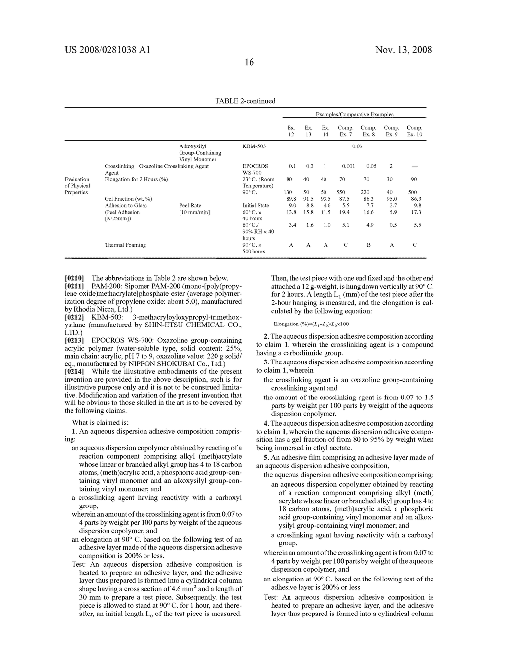 Aqueous dispersion adhesive composition and adhesive film - diagram, schematic, and image 18