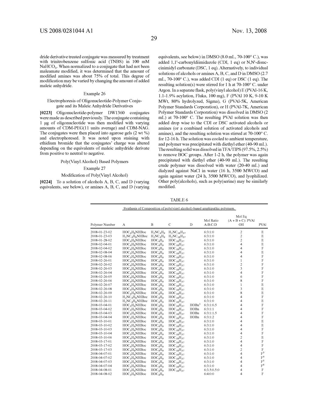 Endosomolytic Modified Poly(Alcohol) and Poly(Amine) Polymers - diagram, schematic, and image 55