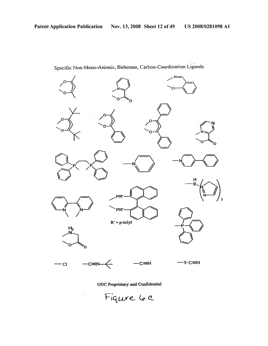 Organometallic compounds and emission-shifting organic electrophosphorescence - diagram, schematic, and image 13