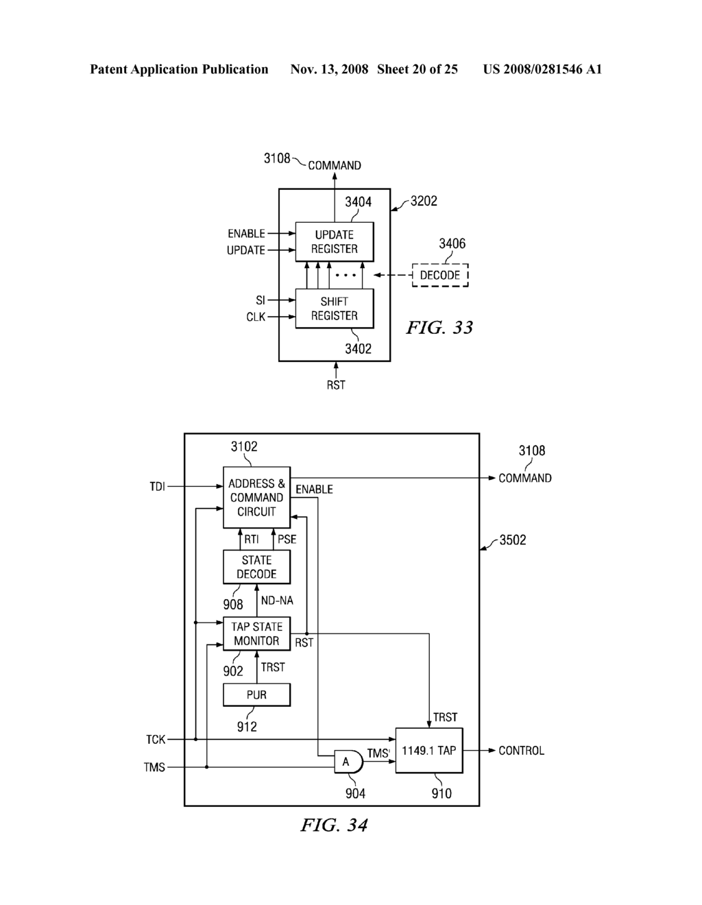 TEST ACCESS PORT WITH ADDRESS AND COMMMAND CAPABILITY - diagram, schematic, and image 21