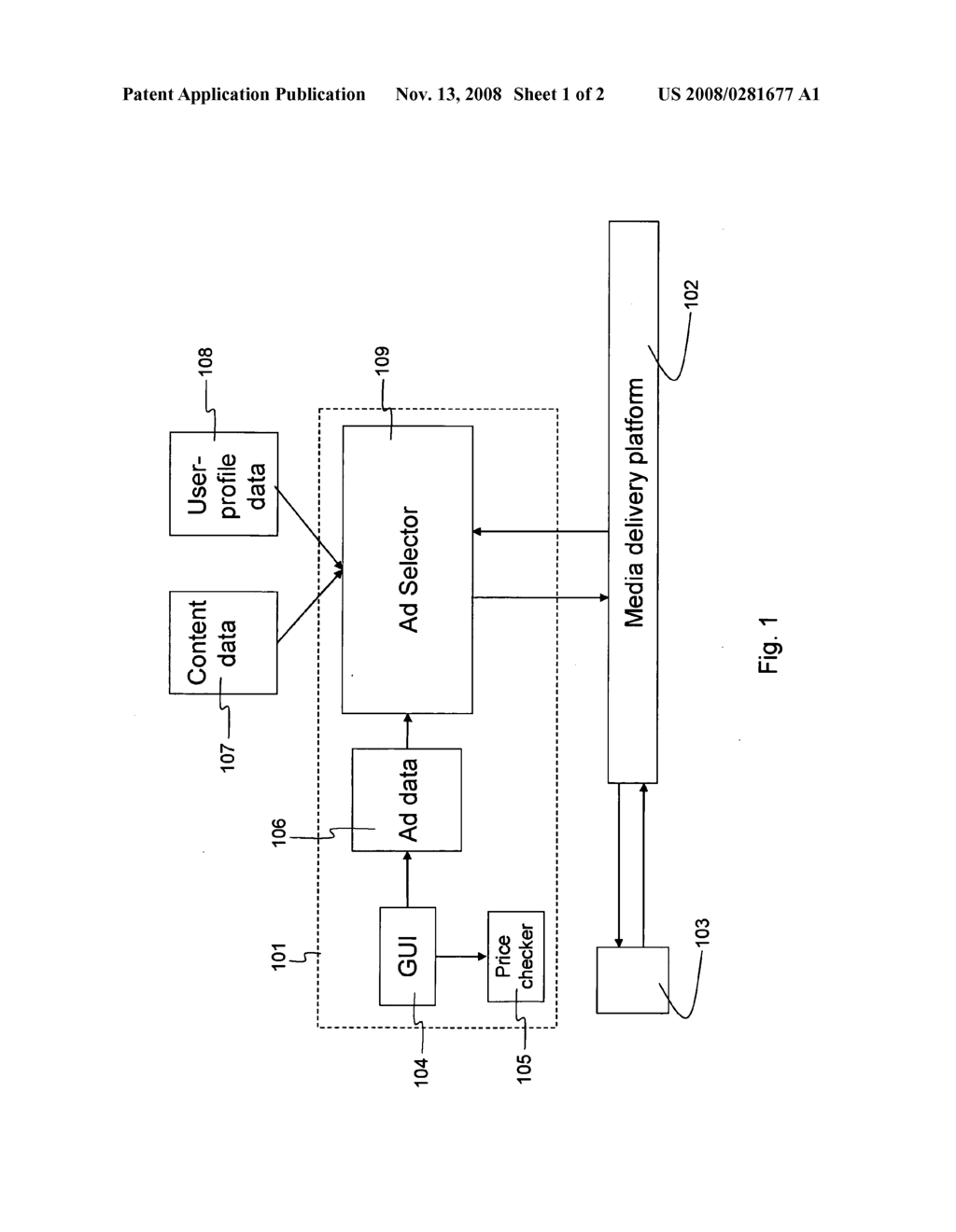 SYSTEM AND ASSOCIATED METHOD FOR SELECTING ADVERTISEMENTS - diagram, schematic, and image 02