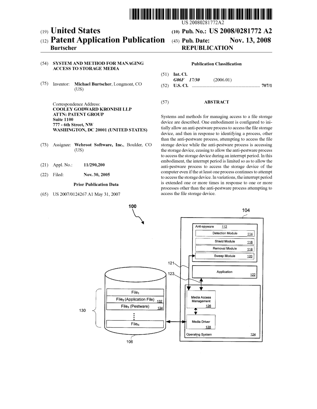 SYSTEM AND METHOD FOR MANAGING ACCESS TO STORAGE MEDIA - diagram, schematic, and image 01