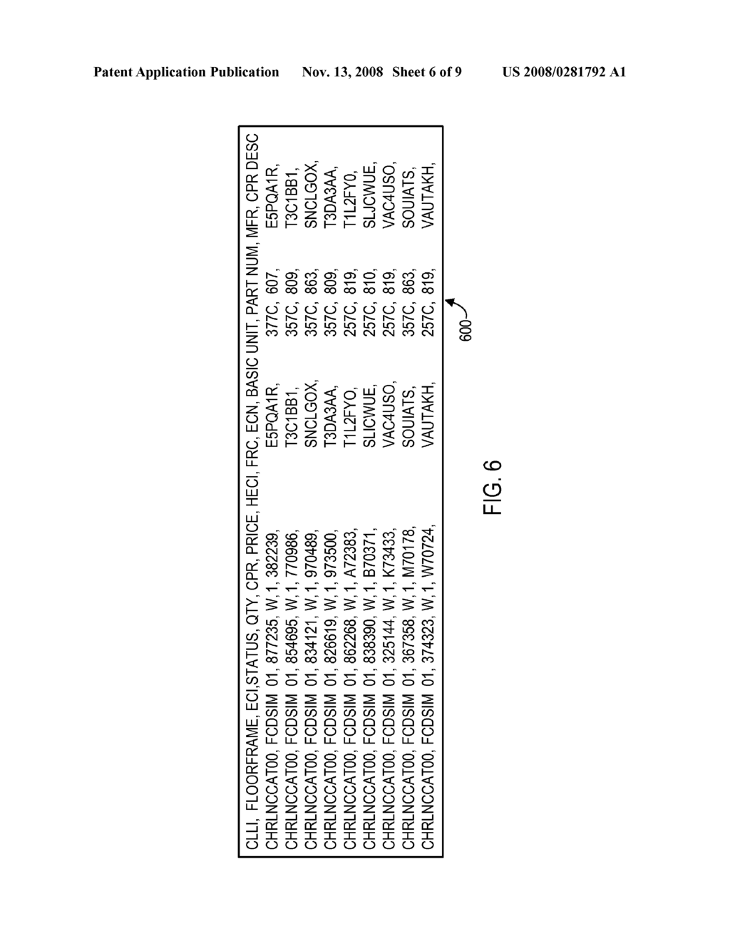 CONVERSION OF DATA FROM A FIRST FILE TYPE TO A SECOND FILE TYPE FOR USE BY A TELECOMMUNICATIONS EQUIPMENT INVENTORY SYSTEM - diagram, schematic, and image 07