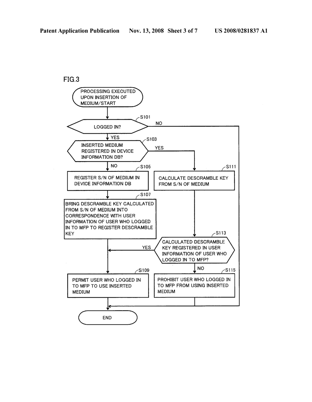 IMAGE FORMING APPARATUS CONTROLLING USE OF MEDIUM INSERTED THEREINTO - diagram, schematic, and image 04