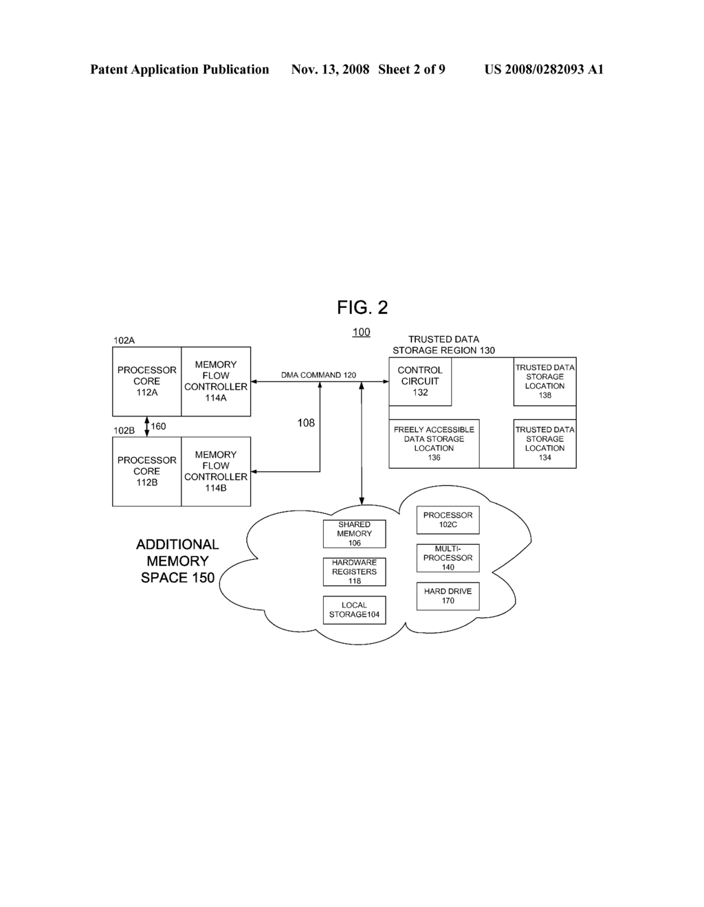 METHODS AND APPARATUS FOR SECURE PROGRAMMING AND STORAGE OF DATA USING A MULTIPROCESSOR IN A TRUSTED MODE - diagram, schematic, and image 03