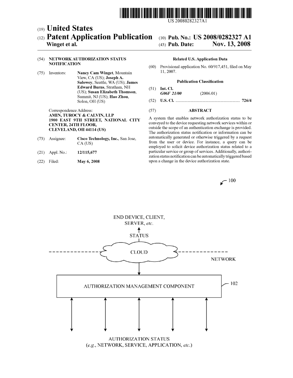 NETWORK AUTHORIZATION STATUS NOTIFICATION - diagram, schematic, and image 01