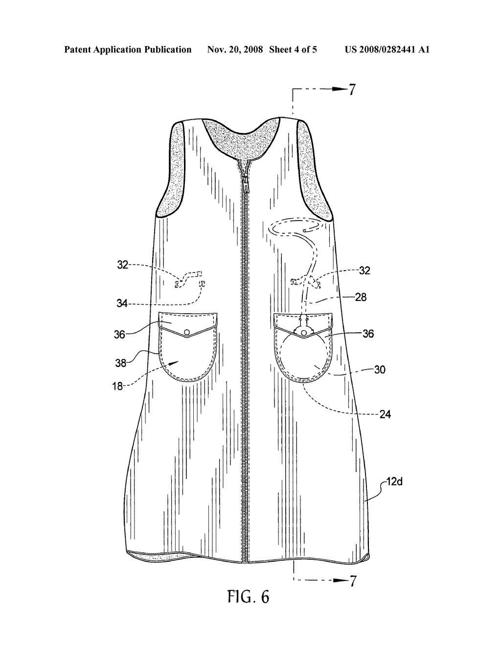 Garments for holding a post-surgical drain system - diagram, schematic, and image 05