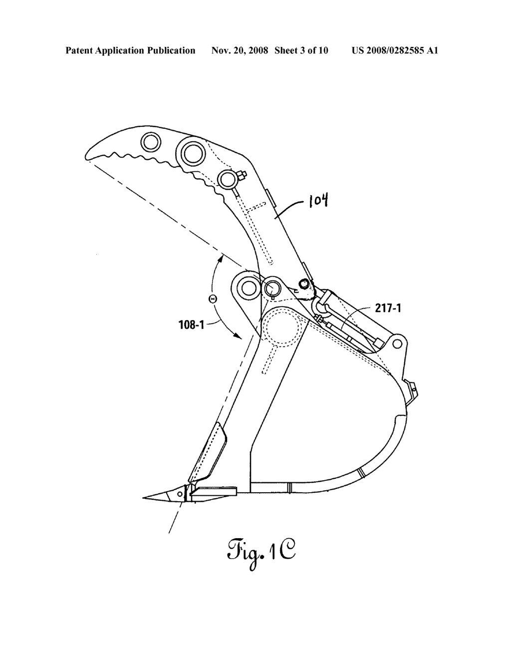 Prehensile bucket attachment - diagram, schematic, and image 04