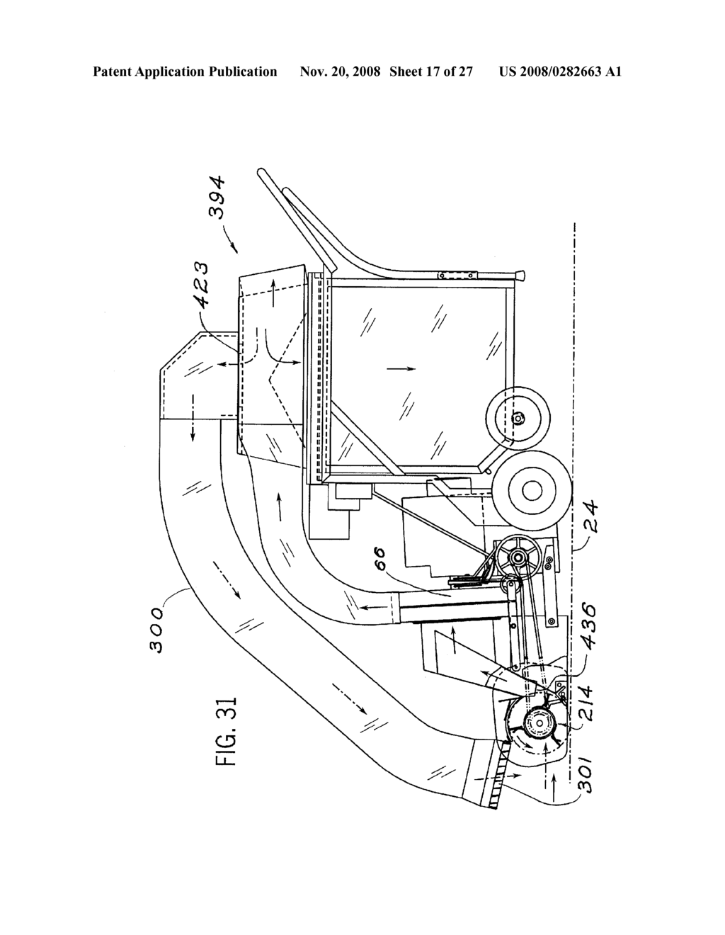 ROLLER-SUPPORTED ACCUMULATOR FOR LAWN AND GARDEN DEBRIS - diagram, schematic, and image 18