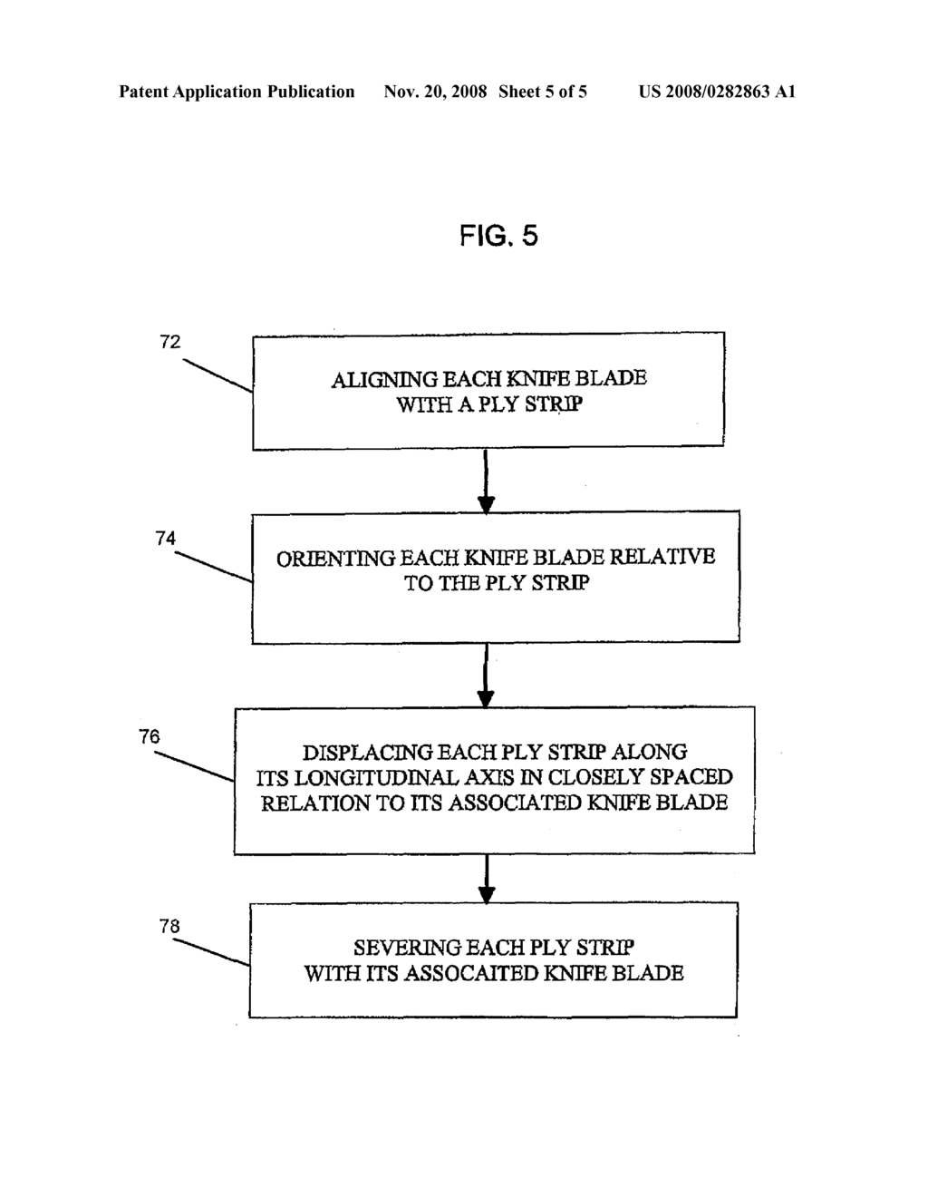 MECHANISM AND METHOD FOR PREDETERMINED ANGULAR CUTTING OF A PLURALITY OF PLY STRIPS - diagram, schematic, and image 06