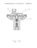 Gas pressure regulator with a valve and piston assembly diagram and image