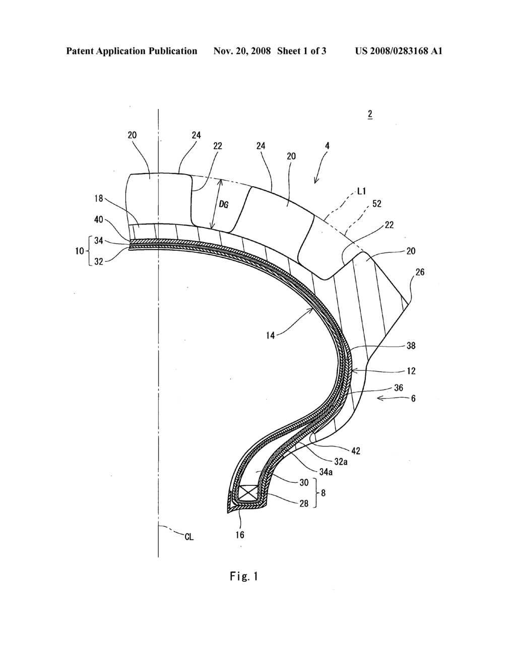 Motorcycle tire for off-road - diagram, schematic, and image 02