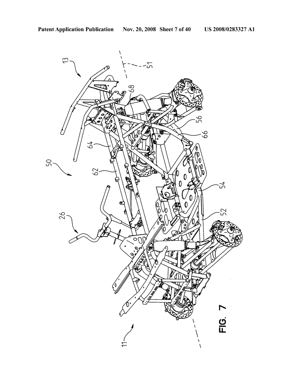 Frame for an all terrain vehicle - diagram, schematic, and image 08