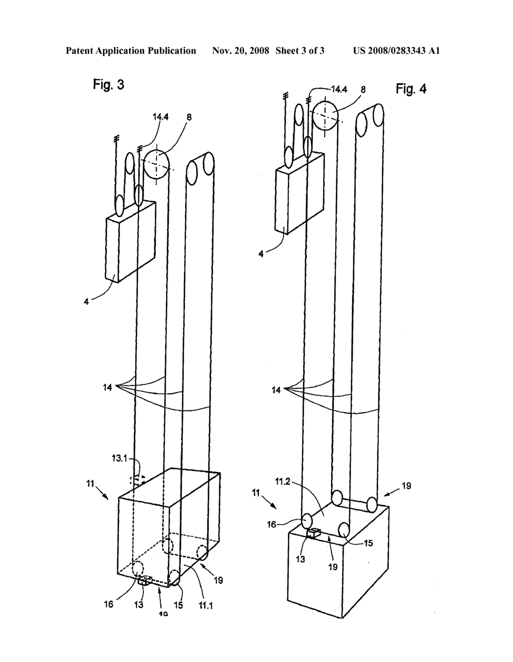 Method for Detecting the State of an Elevator Cage and Elevator System Wherein the Method is Used - diagram, schematic, and image 04