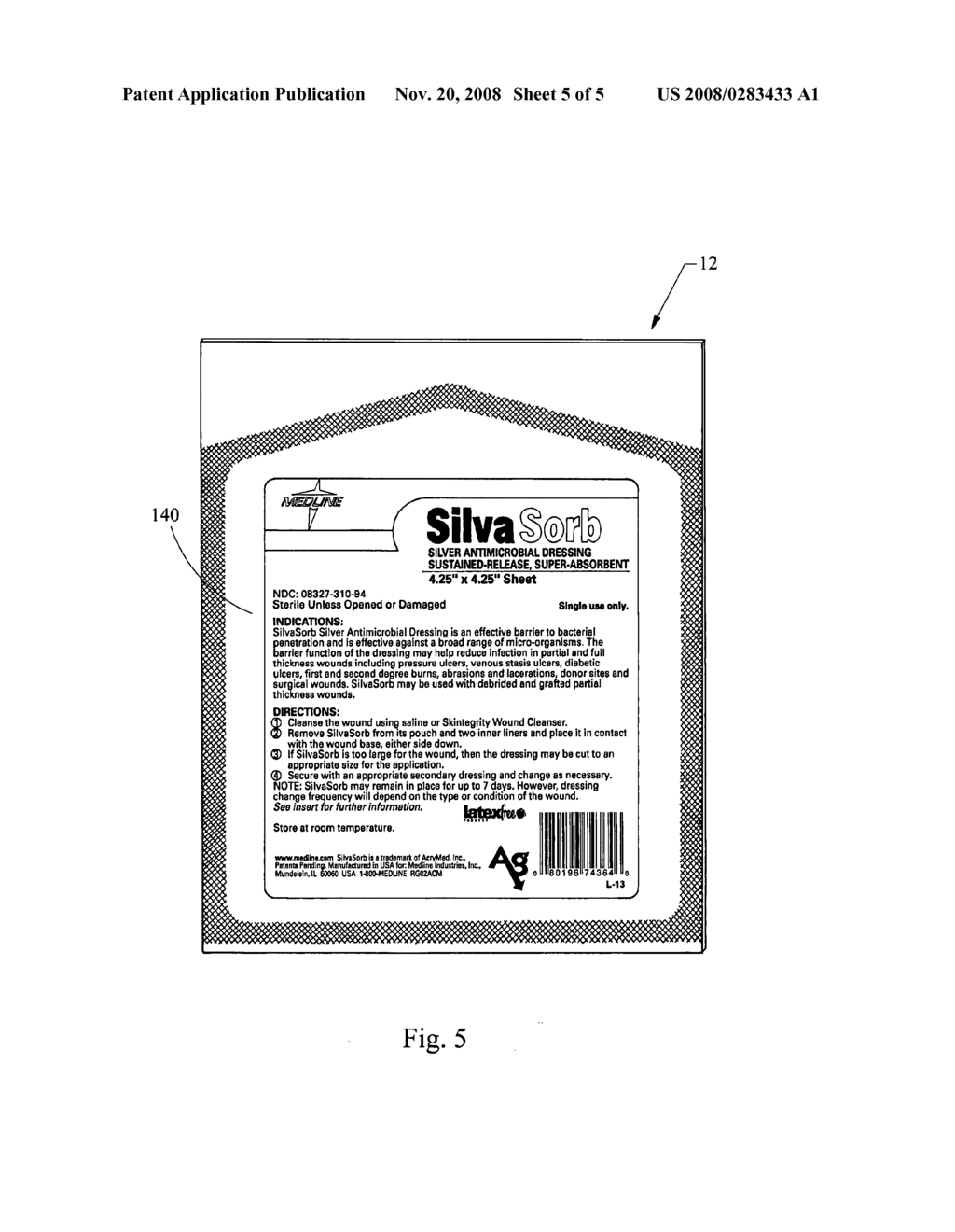 Package for wound care products - diagram, schematic, and image 06