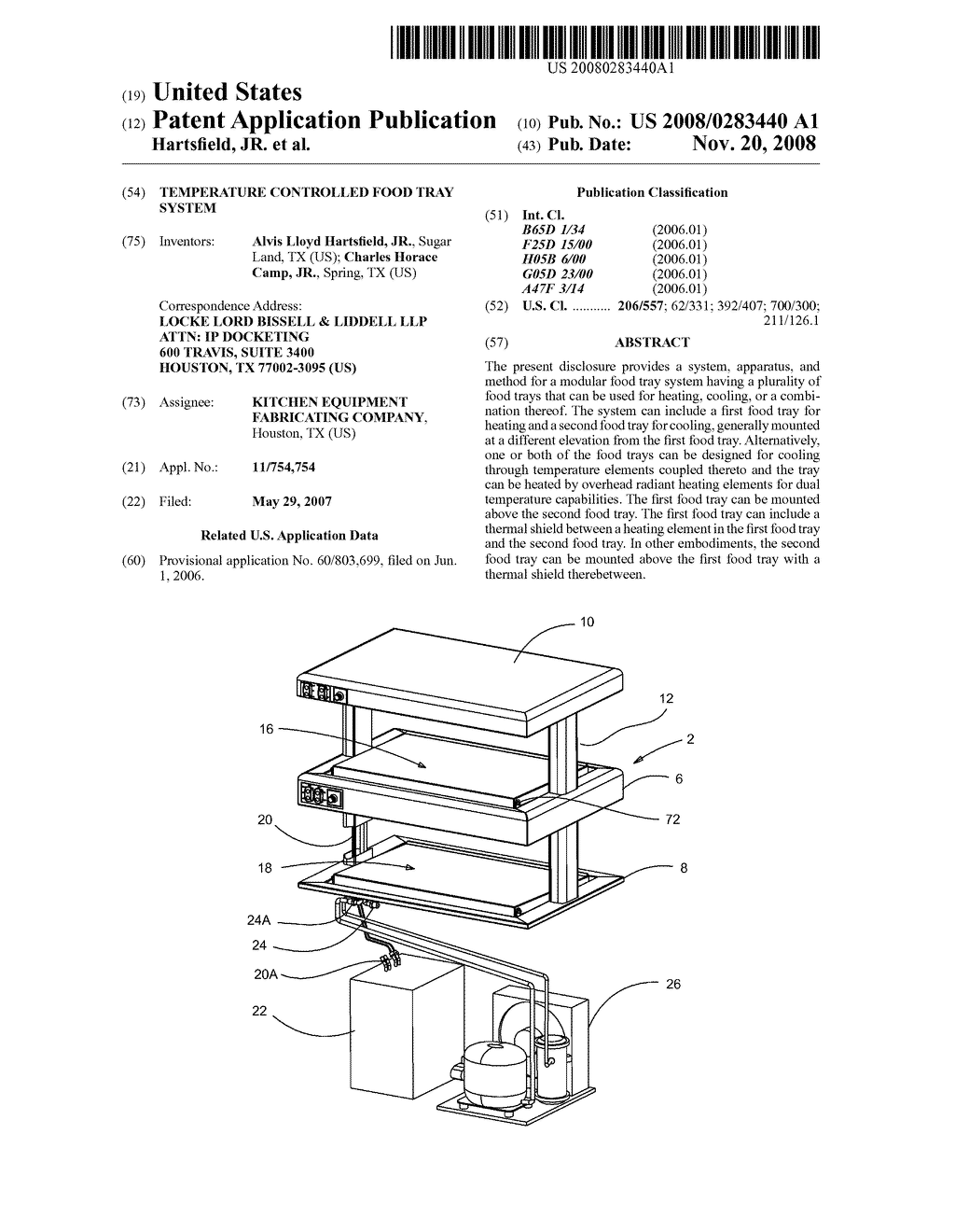 TEMPERATURE CONTROLLED FOOD TRAY SYSTEM - diagram, schematic, and image 01