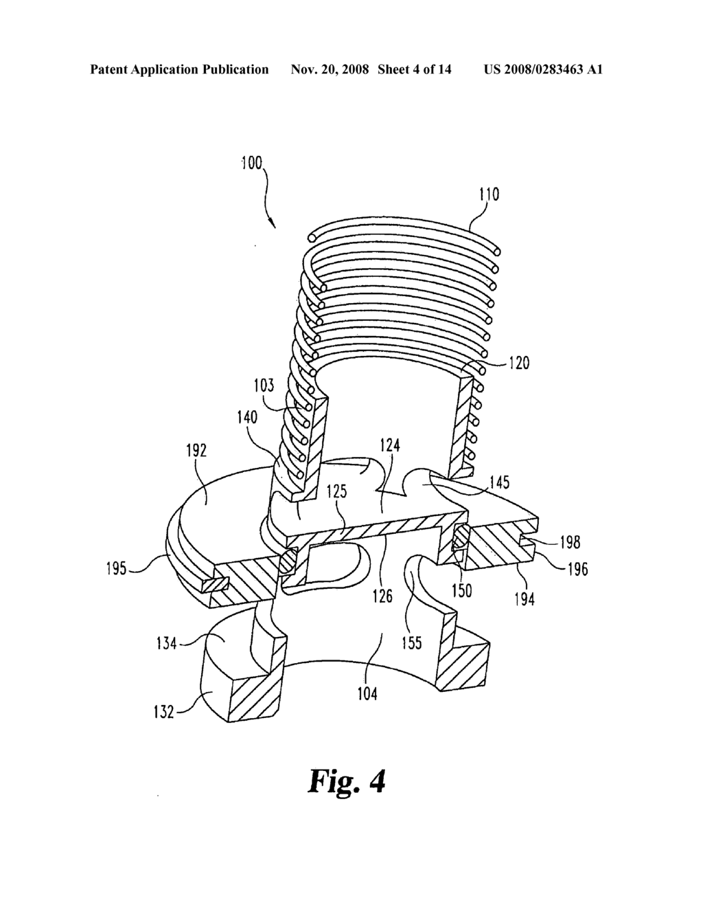 Filter with protruding member for engaging valve in head - diagram, schematic, and image 05