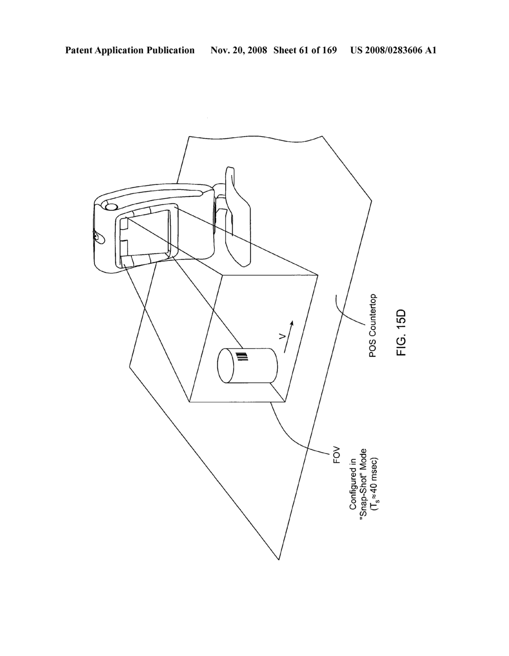 Digital image capture and processing system supporting a periodic snapshot mode of operation wherein during each image acquistion cycle, the rows of image detection elements in the image detection array are exposed simultaneously to illumination - diagram, schematic, and image 63