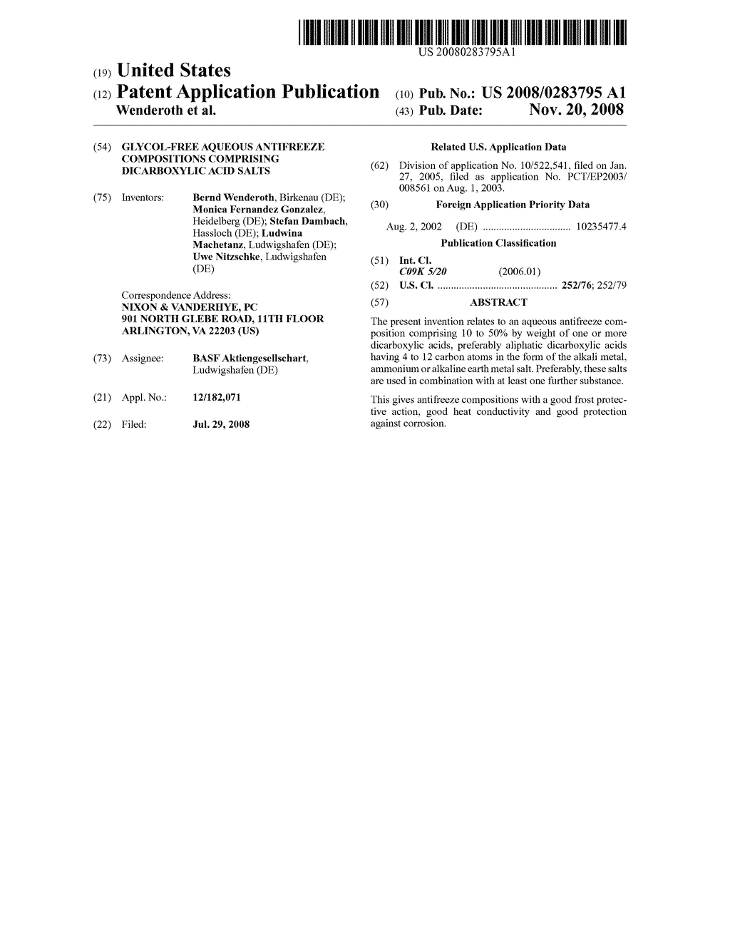 GLYCOL-FREE AQUEOUS ANTIFREEZE COMPOSITIONS COMPRISING DICARBOXYLIC ACID SALTS - diagram, schematic, and image 01