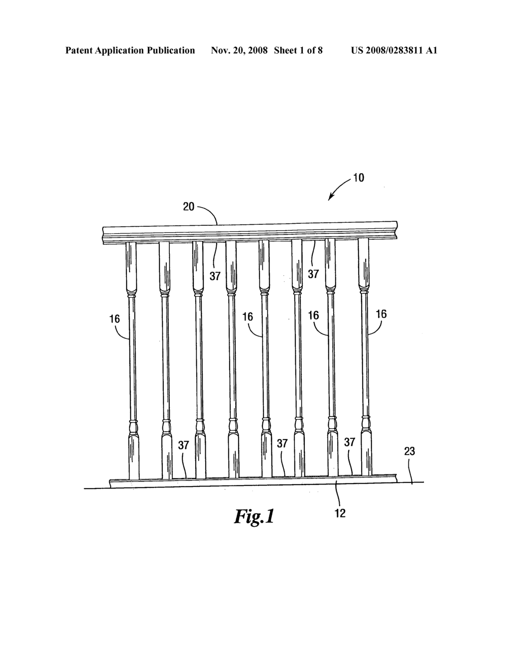 Railing assembly - diagram, schematic, and image 02