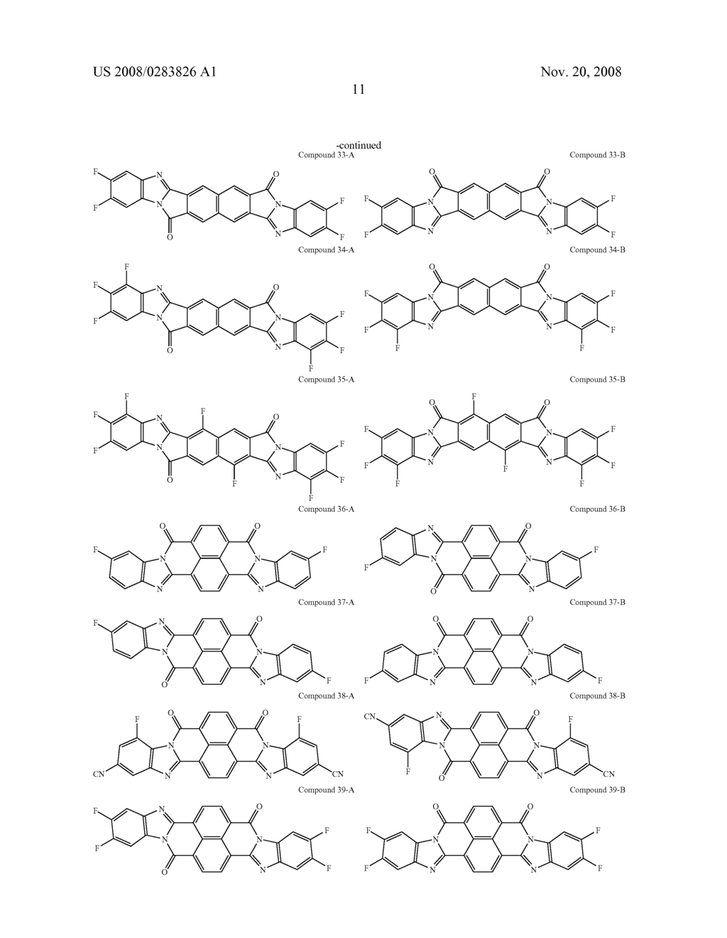 ARYL DICARBOXYLIC ACID DIIMIDAZOLE-BASED COMPOUNDS AS N-TYPE SEMICONDUCTOR MATERIALS FOR THIN FILM TRANSISTORS - diagram, schematic, and image 13