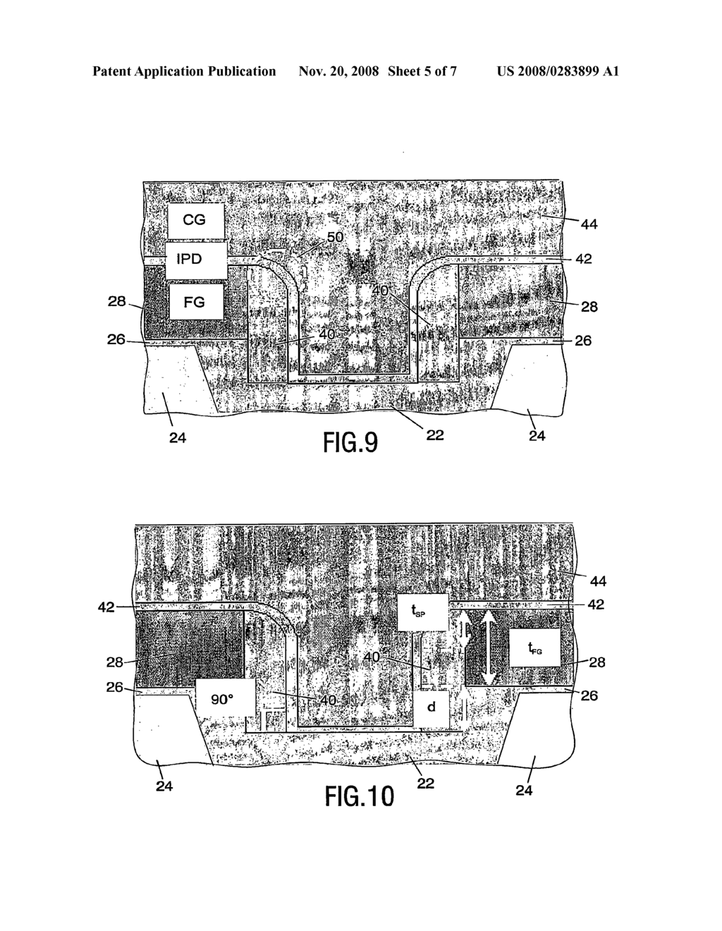 CONDUCTIVE SPACERS EXTENDED FLOATING GATES - diagram, schematic, and image 06