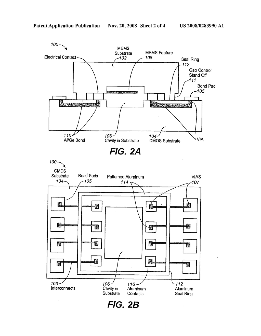 METHOD OF FABRICATION OF AI/GE BONDING IN A WAFER PACKAGING ENVIRONMENT AND A PRODUCT PRODUCED THEREFROM - diagram, schematic, and image 03