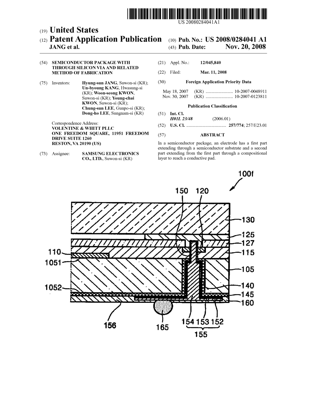 SEMICONDUCTOR PACKAGE WITH THROUGH SILICON VIA AND RELATED METHOD OF FABRICATION - diagram, schematic, and image 01