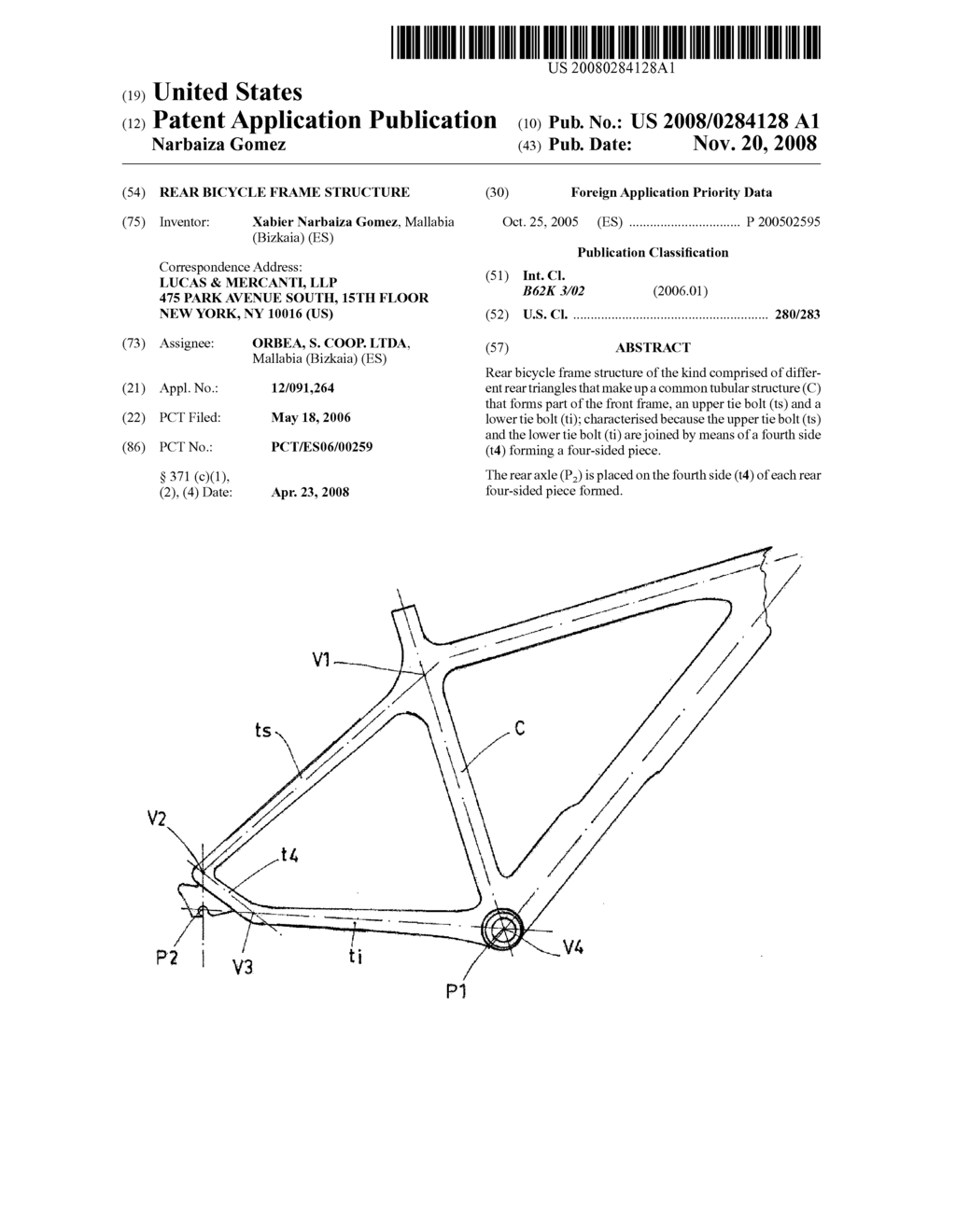 Rear Bicycle Frame Structure - diagram, schematic, and image 01