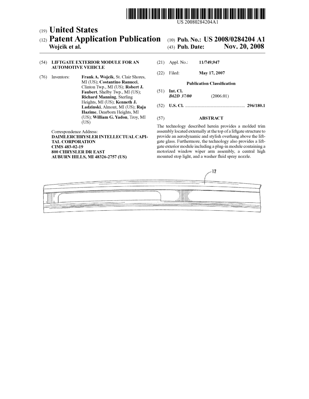 Liftgate Exterior Module For An Automotive Vehicle - diagram, schematic, and image 01