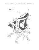 Chair and the Structure for Stretching a Mesh Over an Element of the Chair diagram and image