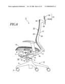 Chair and the Structure for Stretching a Mesh Over an Element of the Chair diagram and image