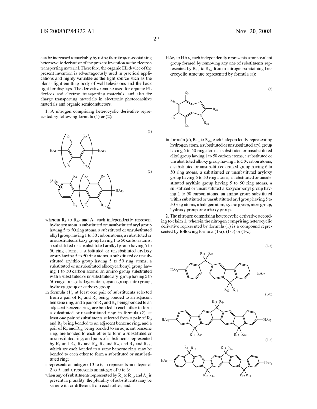 Nitrogenous Heterocyclic Derivative and Organic Electroluminescence Device Making Use of the Same - diagram, schematic, and image 28