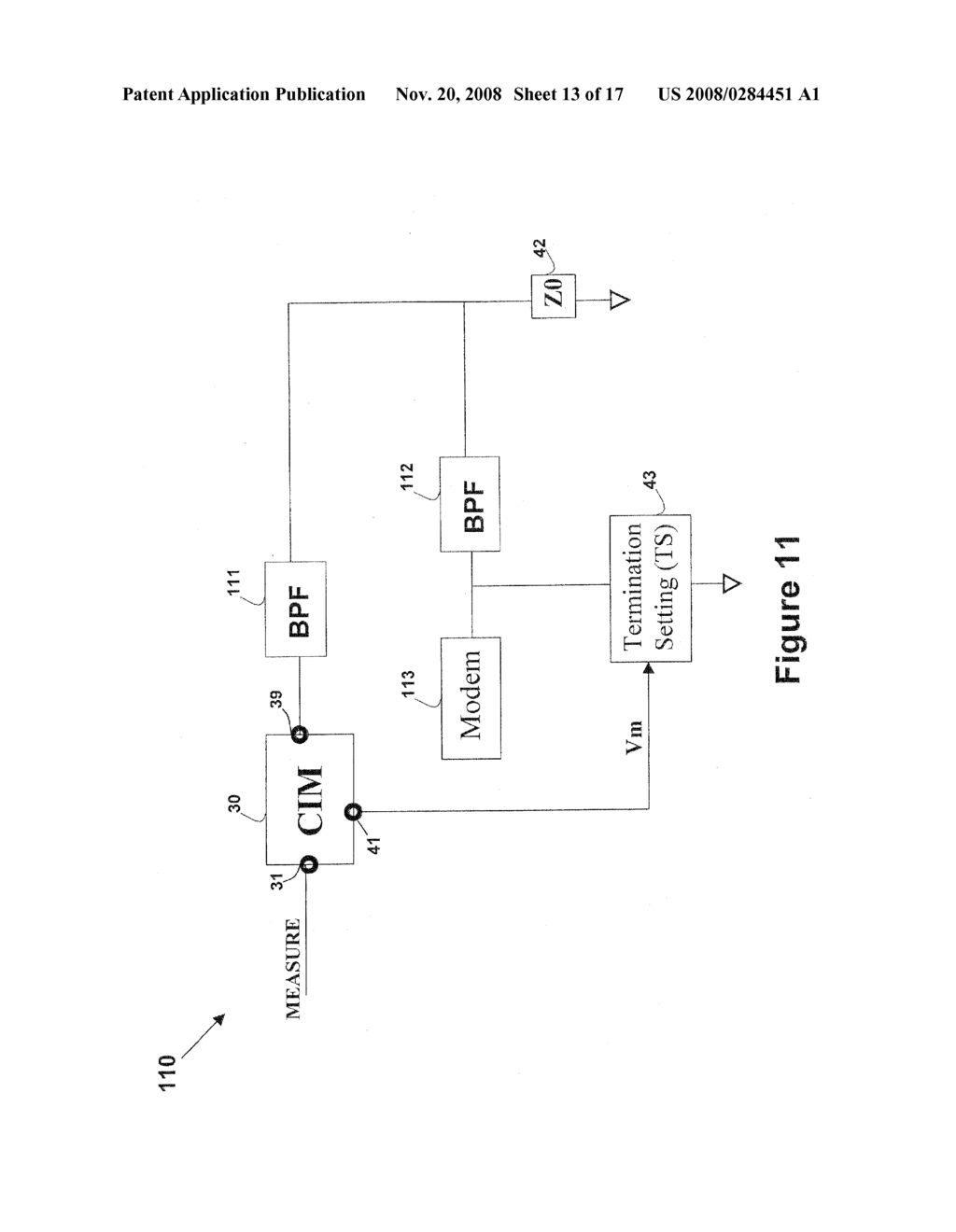 Device, method and system for estimating the termination to a wired transmission-line based on determination of characteristic impedance - diagram, schematic, and image 14