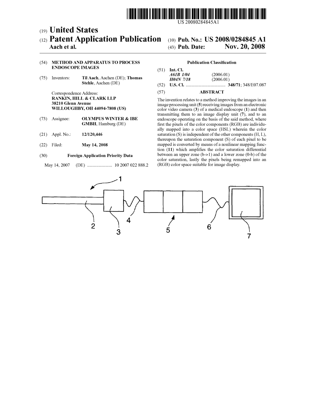 METHOD AND APPARATUS TO PROCESS ENDOSCOPE IMAGES - diagram, schematic, and image 01