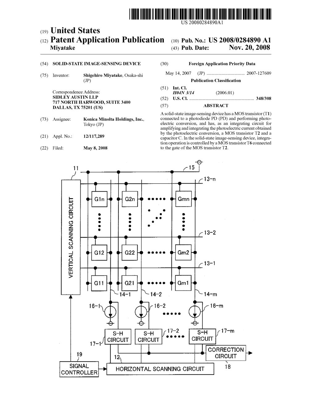 SOLID-STATE IMAGE-SENSING DEVICE - diagram, schematic, and image 01