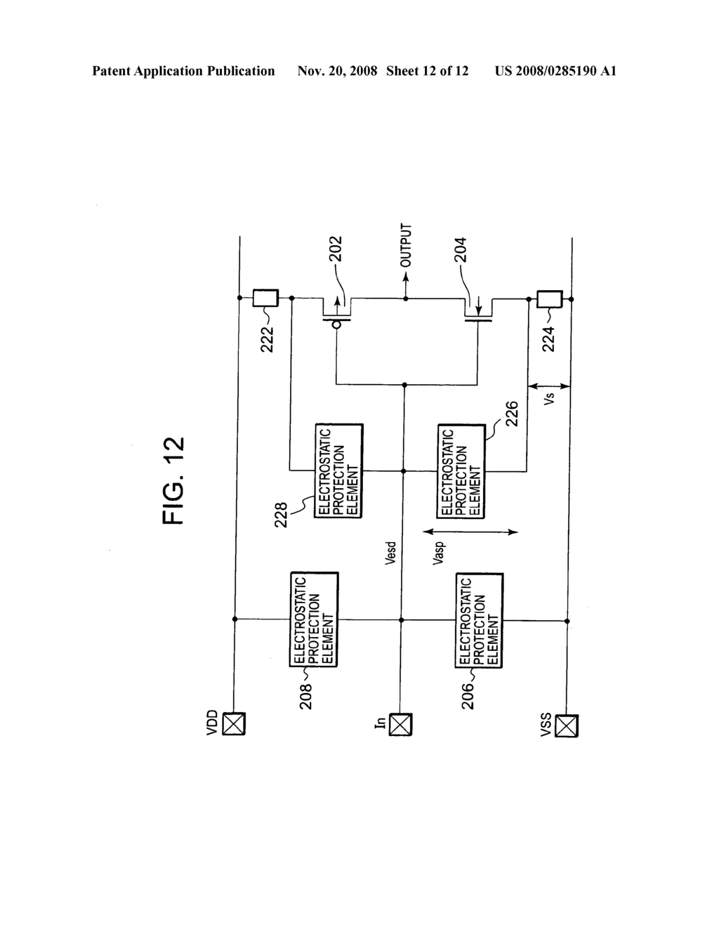 Electrostatic protection circuit - diagram, schematic, and image 13