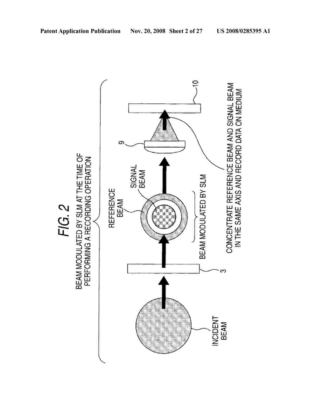 BEAM APPLYING METHOD, OPTICAL RECORDING MEDIUM, AND RECORDING AND REPRODUCING APPARATUS - diagram, schematic, and image 03