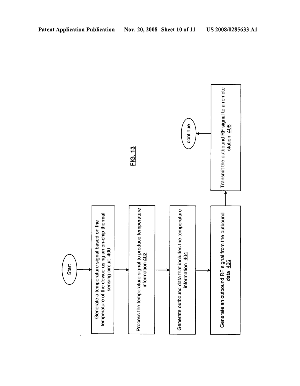 Communication devices with integrated thermal sensing circuit and methods for use therewith - diagram, schematic, and image 11