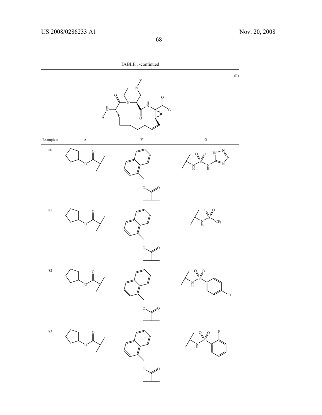 PIPERIZINYL MACROCYCLIC HEPATITIS C SERINE PROTEASE INHIBITORS - diagram, schematic, and image 69