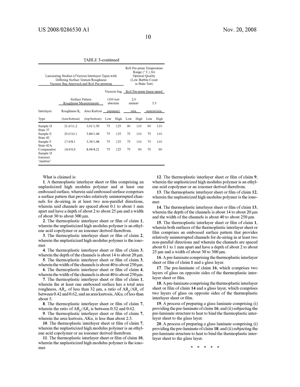 Interlayers for laminated safety glass with superior de-airing and laminating properties and process for making the same - diagram, schematic, and image 17