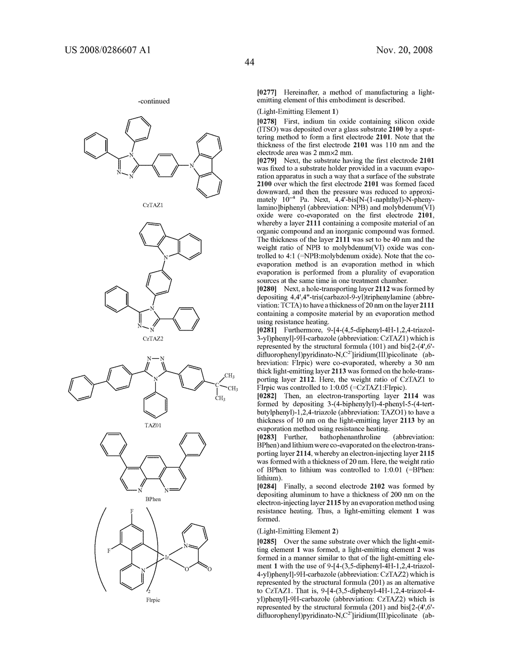 Triazole derivative, and light-emitting device, and electronic device with the use of triazole derivative - diagram, schematic, and image 102