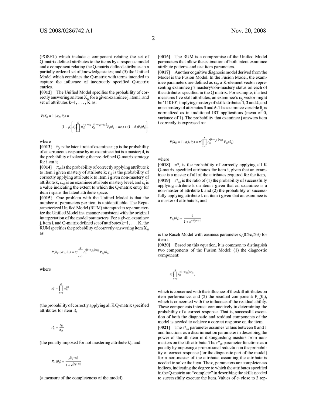 METHOD FOR ESTIMATING EXAMINEE ATTRIBUTE PARAMETERS IN A COGNITIVE DIAGNOSIS MODEL - diagram, schematic, and image 06