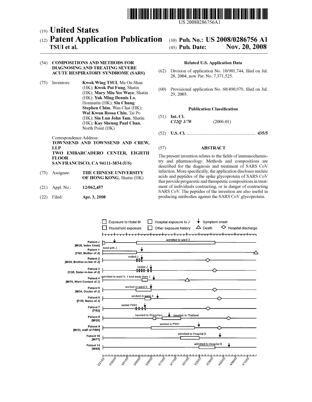 COMPOSITIONS AND METHODS FOR DIAGNOSING AND TREATING SEVERE ACUTE RESPIRATORY SYNDROME (SARS) - diagram, schematic, and image 01