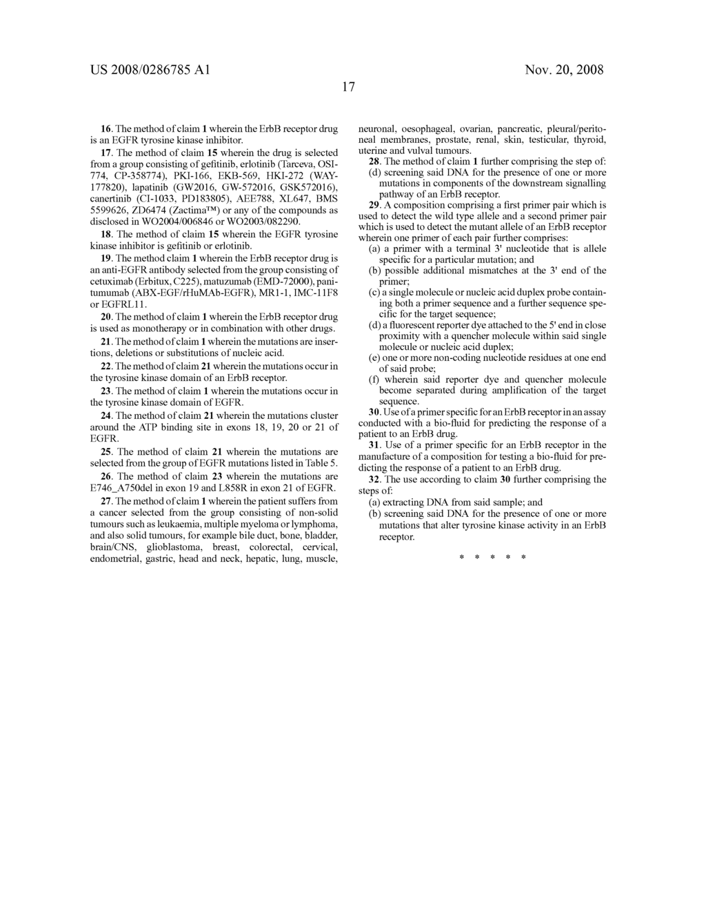 Method to predict or monitor the response of a patient to an erbb receptor drug - diagram, schematic, and image 20