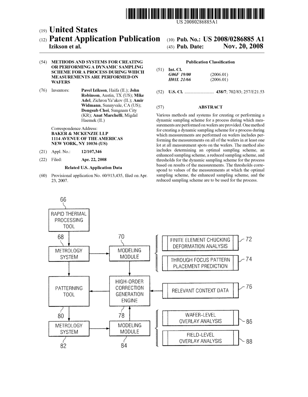 METHODS AND SYSTEMS FOR CREATING OR PERFORMING A DYNAMIC SAMPLING SCHEME FOR A PROCESS DURING WHICH MEASUREMENTS ARE PERFORMED ON WAFERS - diagram, schematic, and image 01