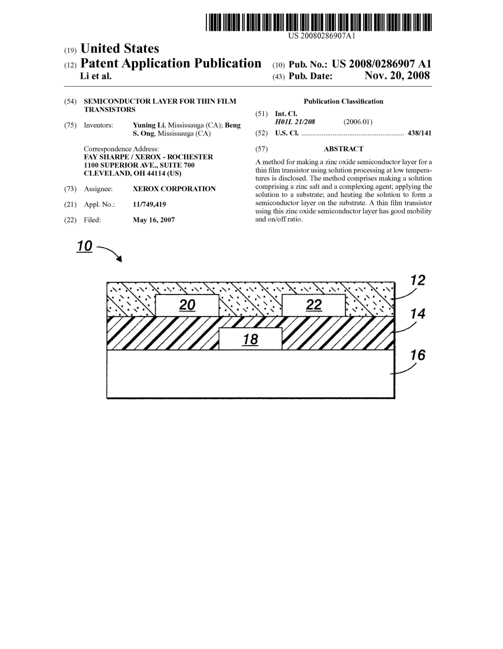 SEMICONDUCTOR LAYER FOR THIN FILM TRANSISTORS - diagram, schematic, and image 01