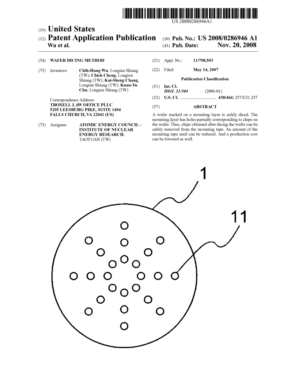 Wafer dicing method - diagram, schematic, and image 01