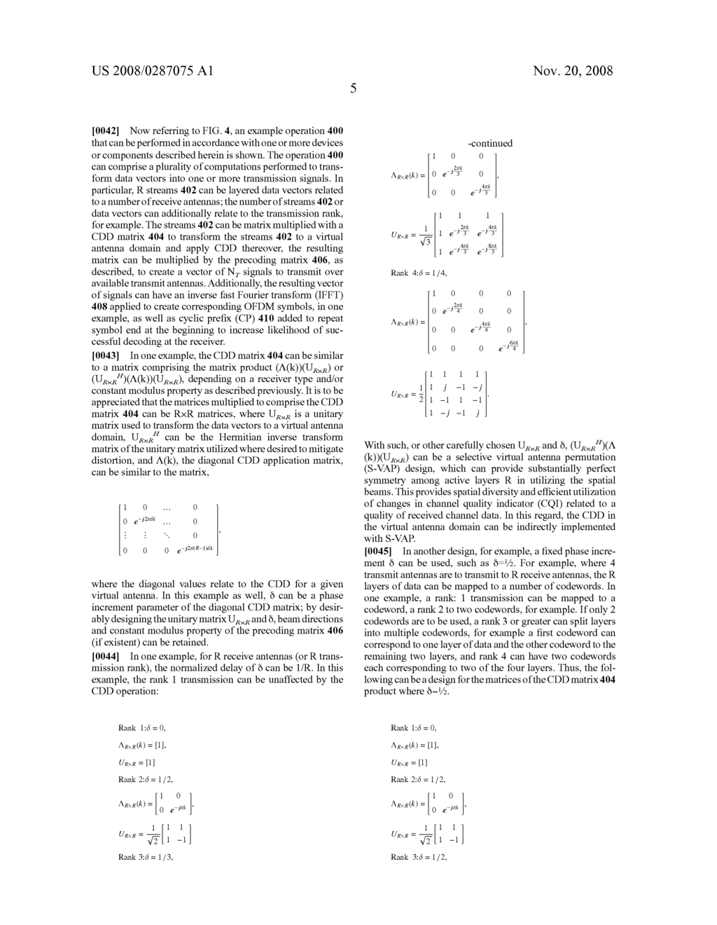 TRANSPOSED STRUCTURE FOR CYCLIC DELAY DIVERSITY (CDD) BASED PRECODING - diagram, schematic, and image 15