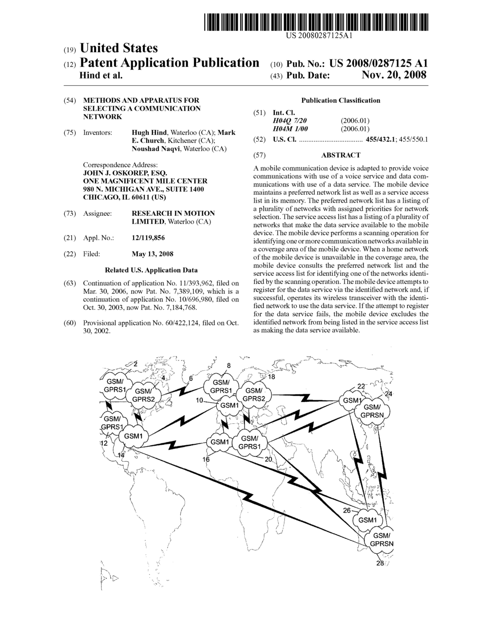 Methods And Apparatus For Selecting A Communication Network - diagram, schematic, and image 01